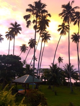 Saturday Fiji. Evening sky